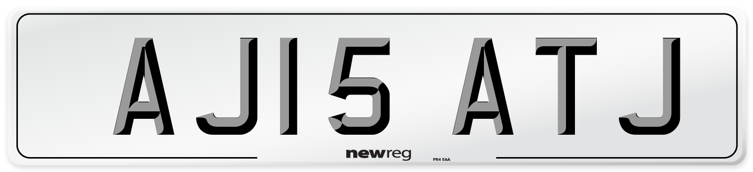 AJ15 ATJ Number Plate from New Reg